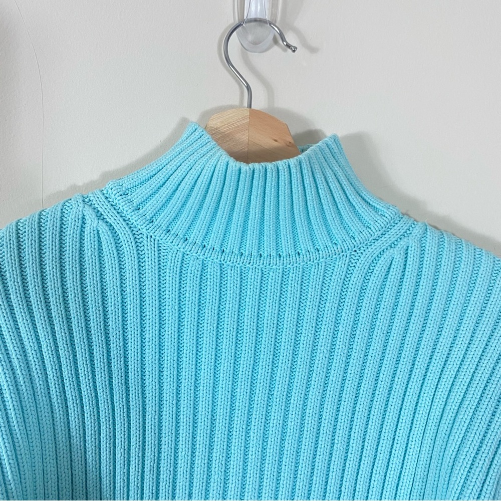 & OTHER STORIES Chunky Ribbed Turtleneck Sweater in Light Blue - XS - Picture 8 of 15
